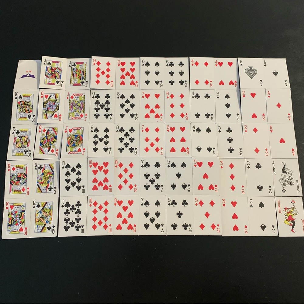 Yellow Mini Playing Cards with Keychain - Picture 2 of 6
